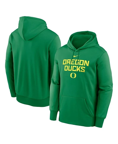Nike Men's Green Oregon Ducks Team Stacked Performance Pullover Hoodie