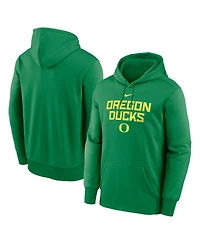 Nike Men's Green Oregon Ducks Team Stacked Performance Pullover Hoodie