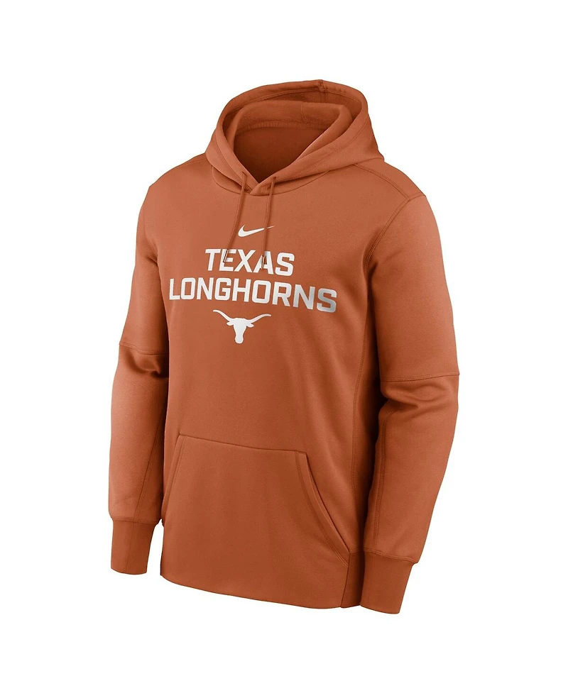 Nike Men's Texas Orange Longhorns Team Stacked Performance Pullover Hoodie