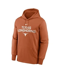 Nike Men's Texas Orange Longhorns Team Stacked Performance Pullover Hoodie