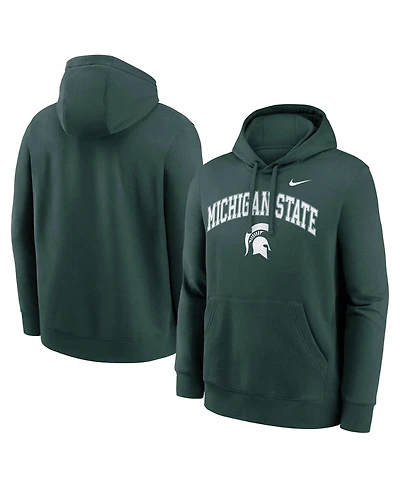 Nike Men's Green Michigan State Spartans Club Fleece Arch Pullover Hoodie