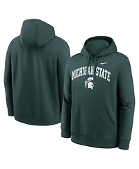 Nike Men's Green Michigan State Spartans Club Fleece Arch Pullover Hoodie