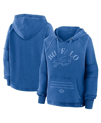 Fanatics Women's Royal Buffalo Bills Oversized Raglan Gridiron Hoodie
