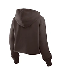 Fanatics Women's Brown Cleveland Browns Oversized Hometown Heritage Cropped Hoodie