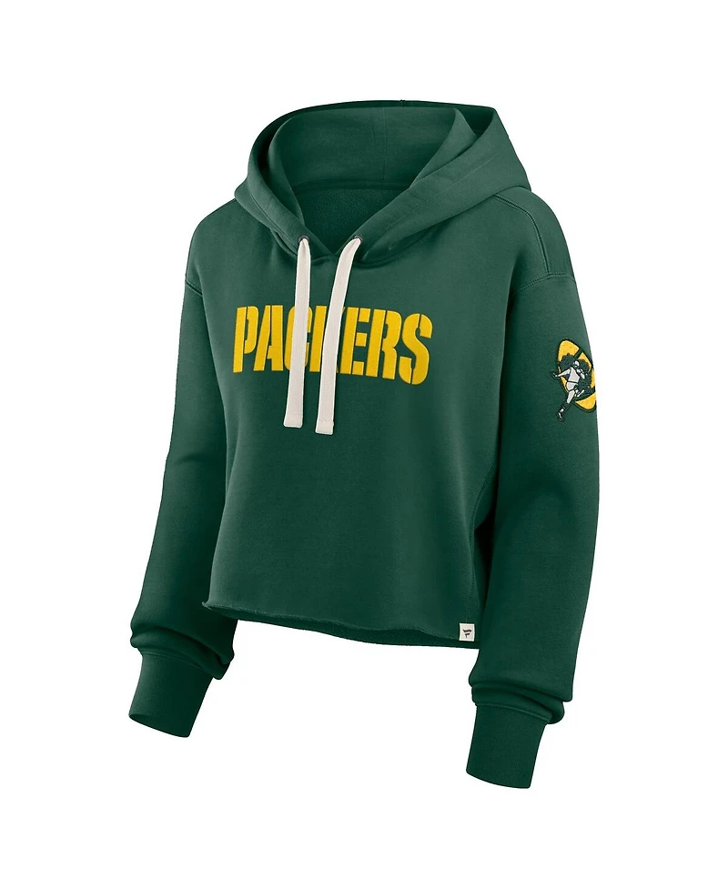 Fanatics Women's Green Bay Packers Oversized Hometown Heritage Cropped Hoodie