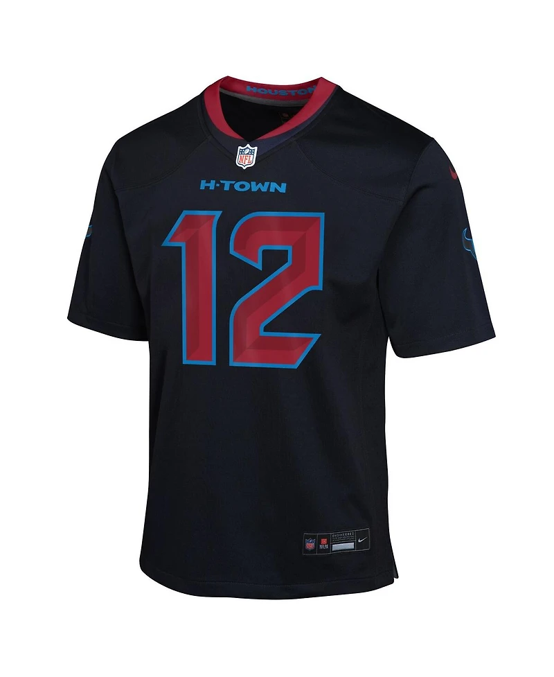 Nike Big Boys and GirlsNico Collins Navy Houston Texans Alternate Game Jersey