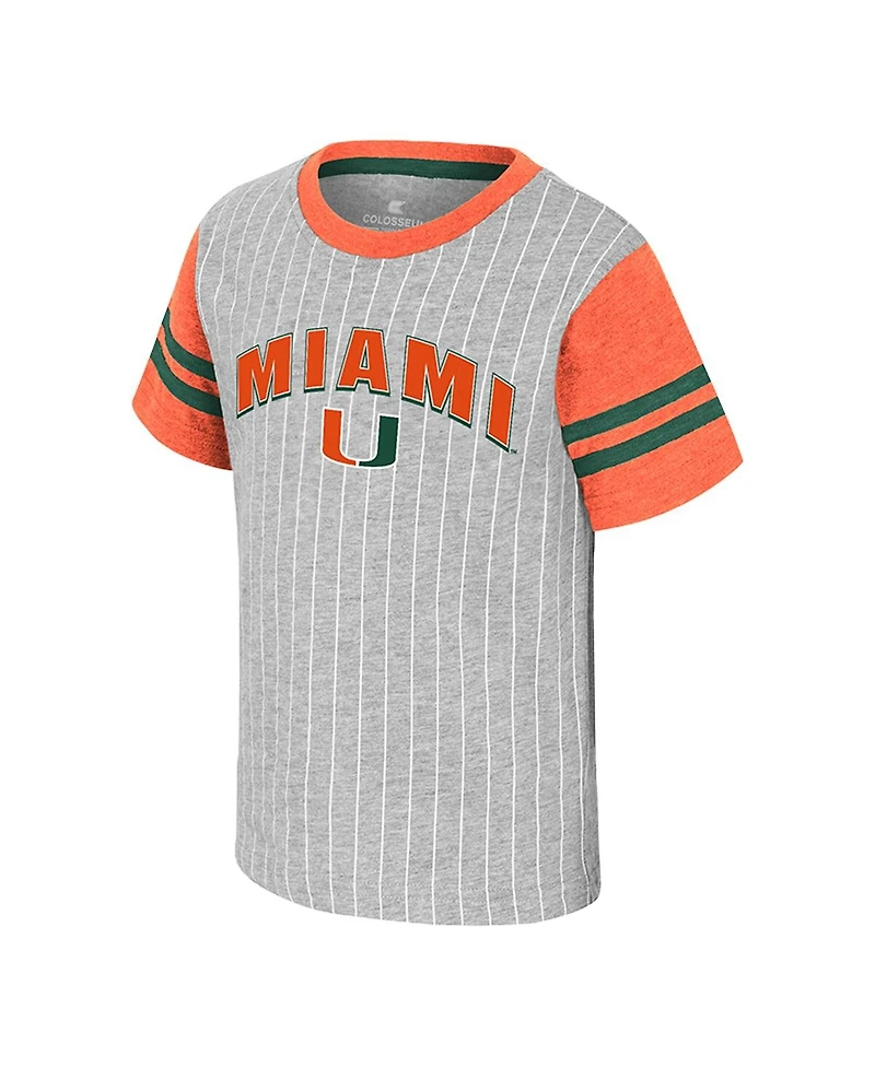 Colosseum ToddlerHeather Gray Miami Hurricanes Airball T-Shirt