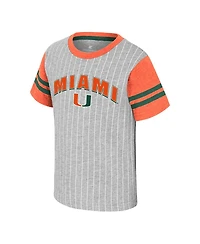Colosseum ToddlerHeather Gray Miami Hurricanes Airball T-Shirt