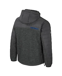 Colosseum Men's Charcoal Kentucky Wildcats Nightman Full-Zip Hoodie Puffer Jacket