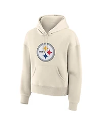 Fanatics Women's Cream Pittsburgh Steelers Dove Legacy Pullover Hoodie