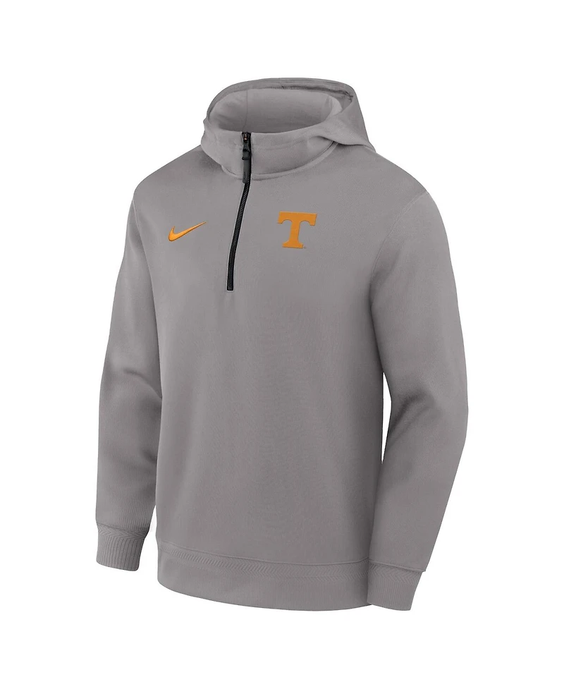 Nike Men's Gray Tennessee Volunteers 2025 Coaches Premium Dri-fit Quarter-Zip Hoodie