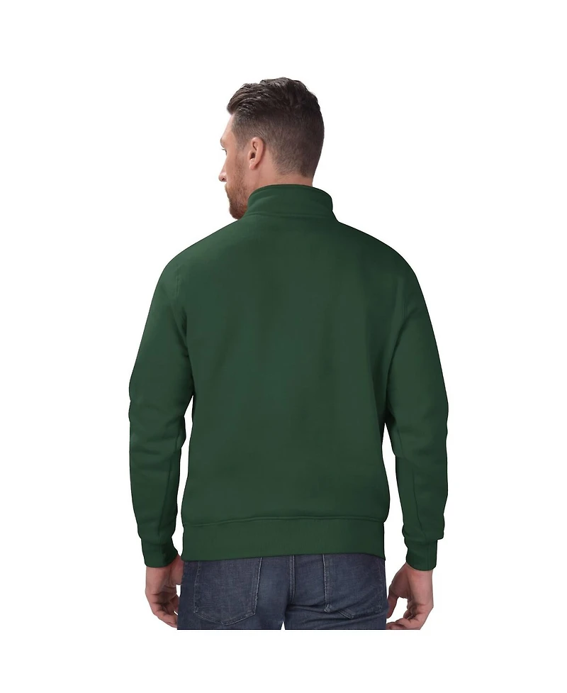Starter Men's  Green Bay Packers Classic Quarter-Zip Pullover Sweatshirt
