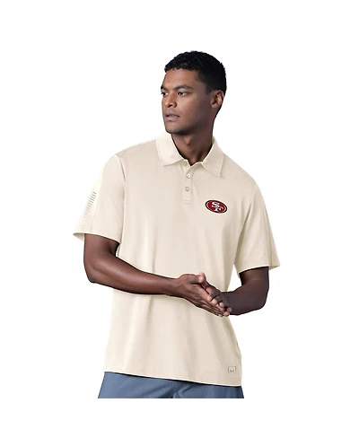 Msx by Michael Strahan Men's Cream San Francisco 49ers Tournament Polo Shirt