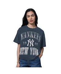 Starter Wo Men's  Heather Navy New York Yankees Oversized Hall of Fame T-Shirt