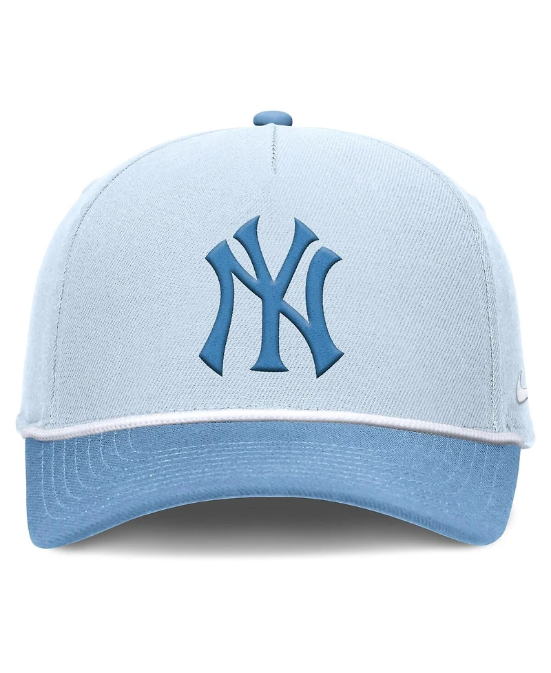Nike Men's Light Blue New York Yankees Rise Dri-Fit Adjustable Hat