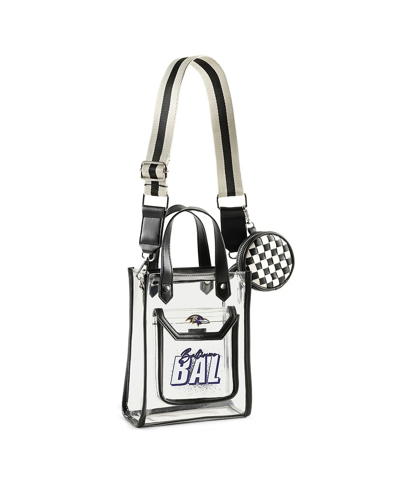 Wear by Erin Andrews Baltimore Ravens Clear Stadium Crossbody Purse with Coin Pouch