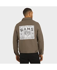 Fanatics Men'sTan Los Angeles Rams Trucker Full-Button Jacket