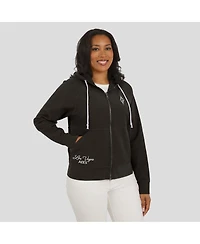 Wear by Erin Andrews Women'sBlack Las Vegas Aces Vintage Full-Zip Raglan Hoodie