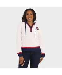 Wear by Erin Andrews Women'sCream Indiana Fever Hooded Sweater