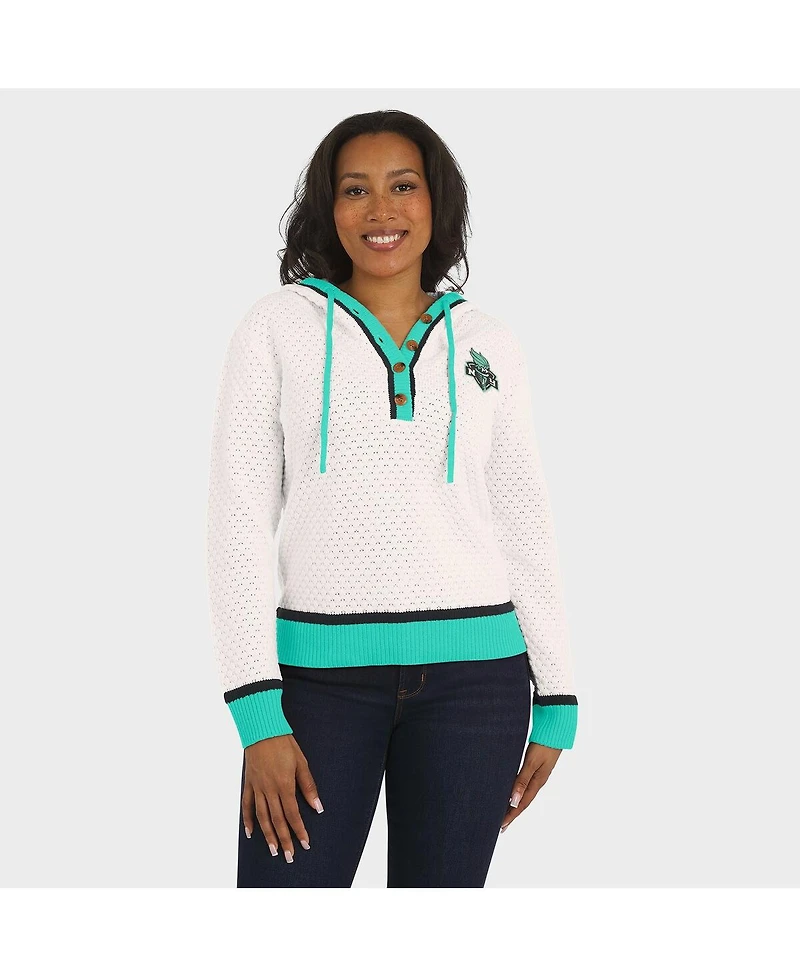 Wear by Erin Andrews Women'sCream New York Liberty Hooded Sweater