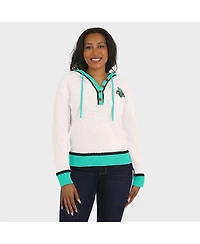 Wear by Erin Andrews Women'sCream New York Liberty Hooded Sweater