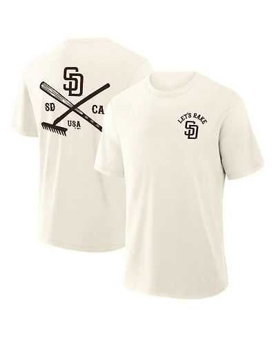 Fanatics Men's Cream San Diego Padres Nostalgia Stadium Slub T-Shirt
