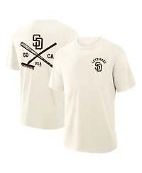 Fanatics Men's Cream San Diego Padres Nostalgia Stadium Slub T-Shirt
