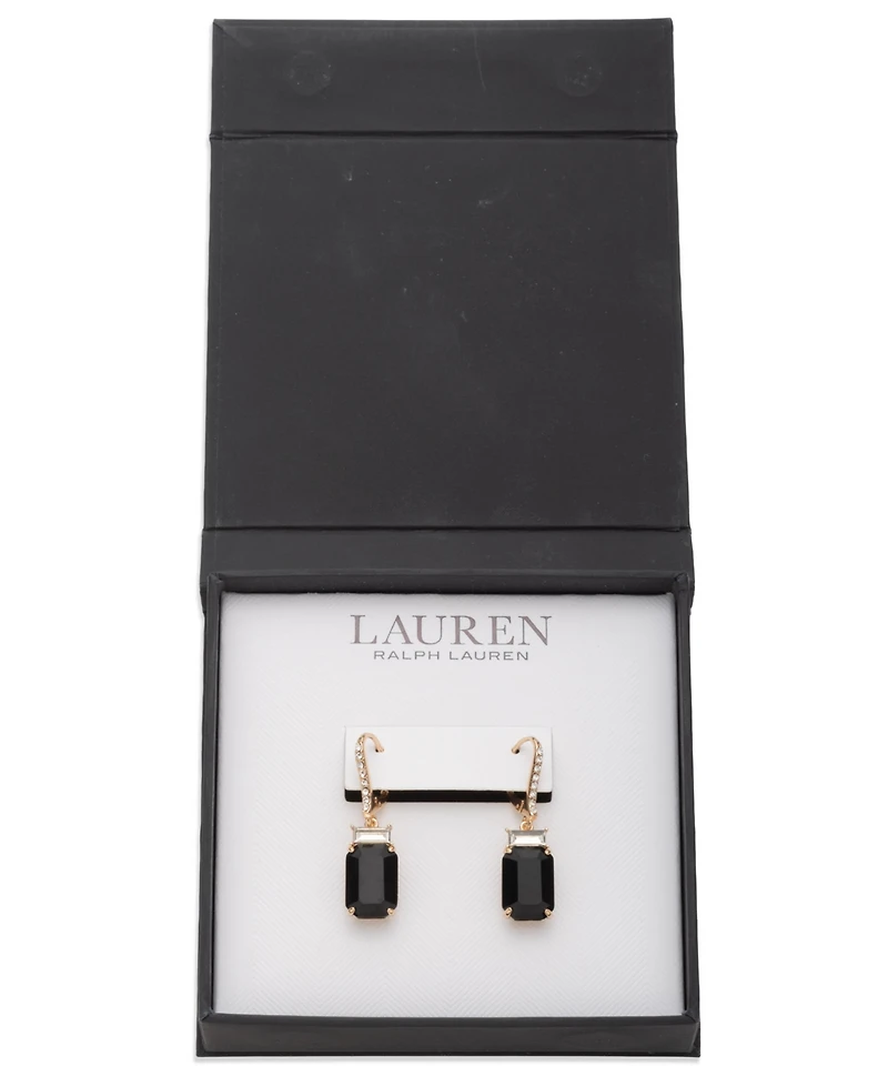 Lauren Ralph Glass Stone Drop Earrings