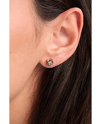 Le Vian Chocolate Diamond & Nude Stud Earrings (1/2 ct. t.w) 14k Rose Gold (Also Available White or Yellow Gold)