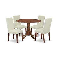 East West Furniture Dining Room Set Mahogany