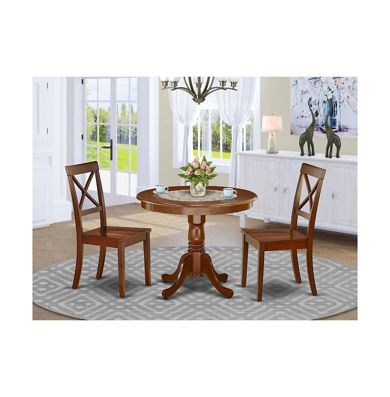 East West Furniture Dining Room Set Mahogany