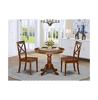 East West Furniture Dining Room Set Mahogany
