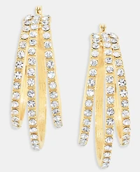 I.n.c. International Concepts Pave Triple Row Hoop Earrings, Macy's Exclusive