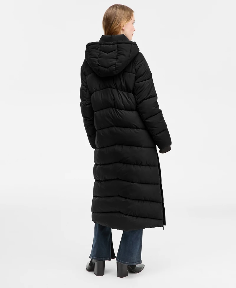 Bcbg Women's Hooded Water-Resistant Maxi Puffer Coat, Macy's Exclusive