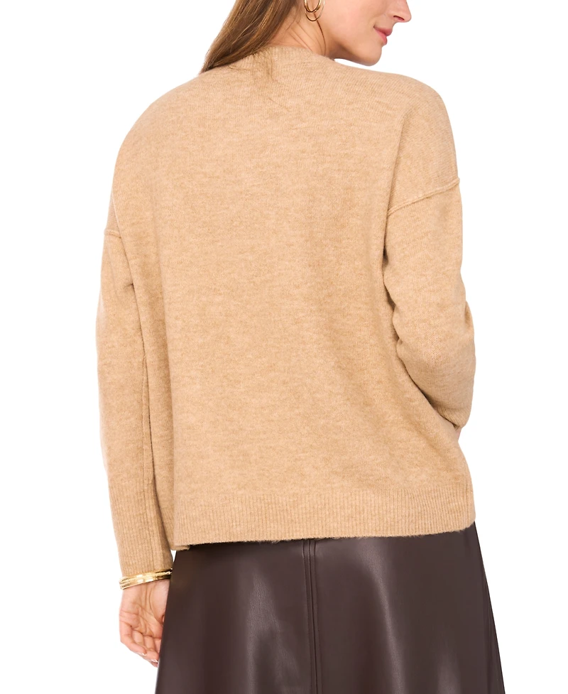 Vince Camuto Women's Cozy Crewneck Long-Sleeve Extend-Shoulder Sweater