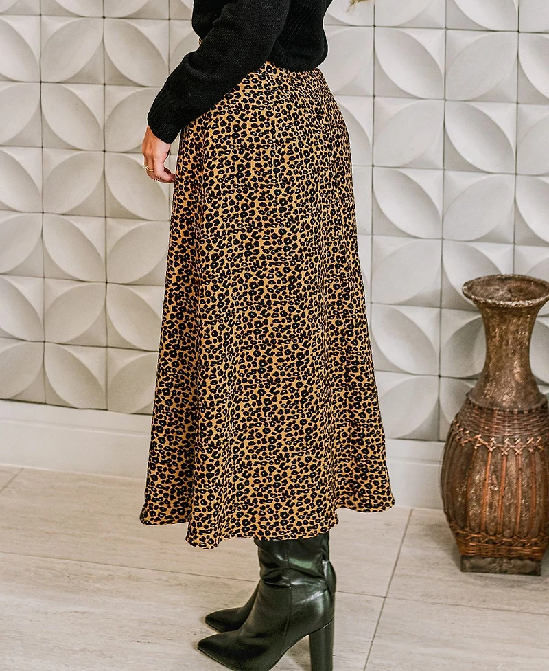 Cupshe Women's Rebel Rules Animal Print Midi Skirt