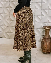 Cupshe Women's Rebel Rules Animal Print Midi Skirt