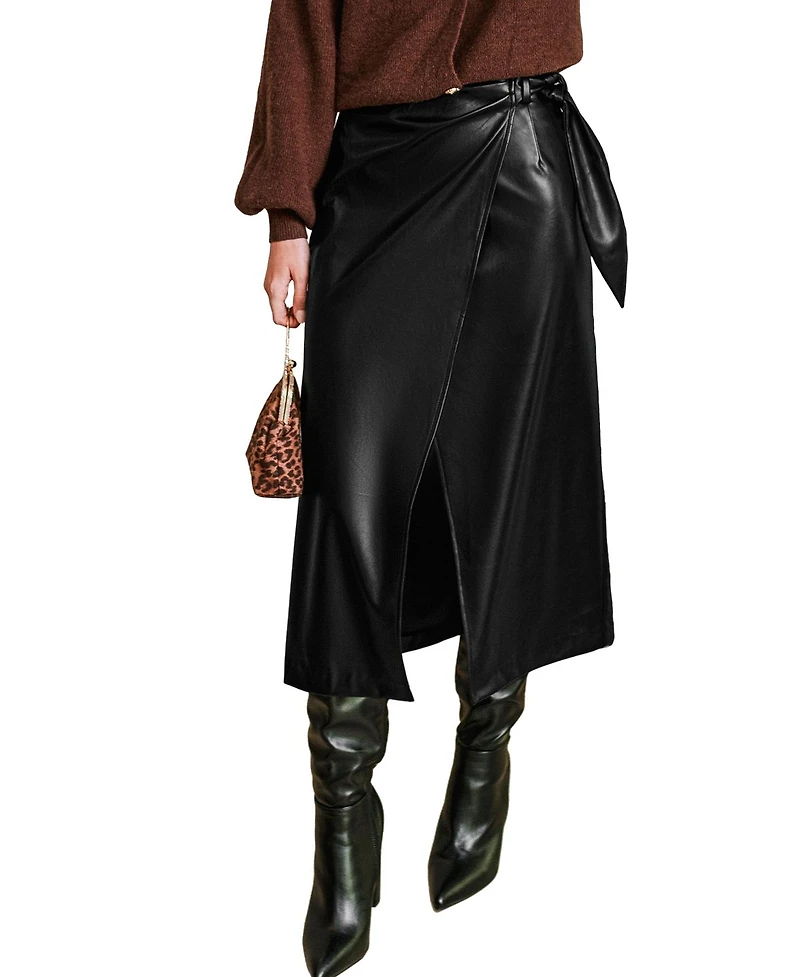 Cupshe Women's Go Big Black Midi Skirt