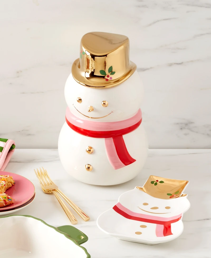Kate Spade Be Jolly Snowman Candy Dish