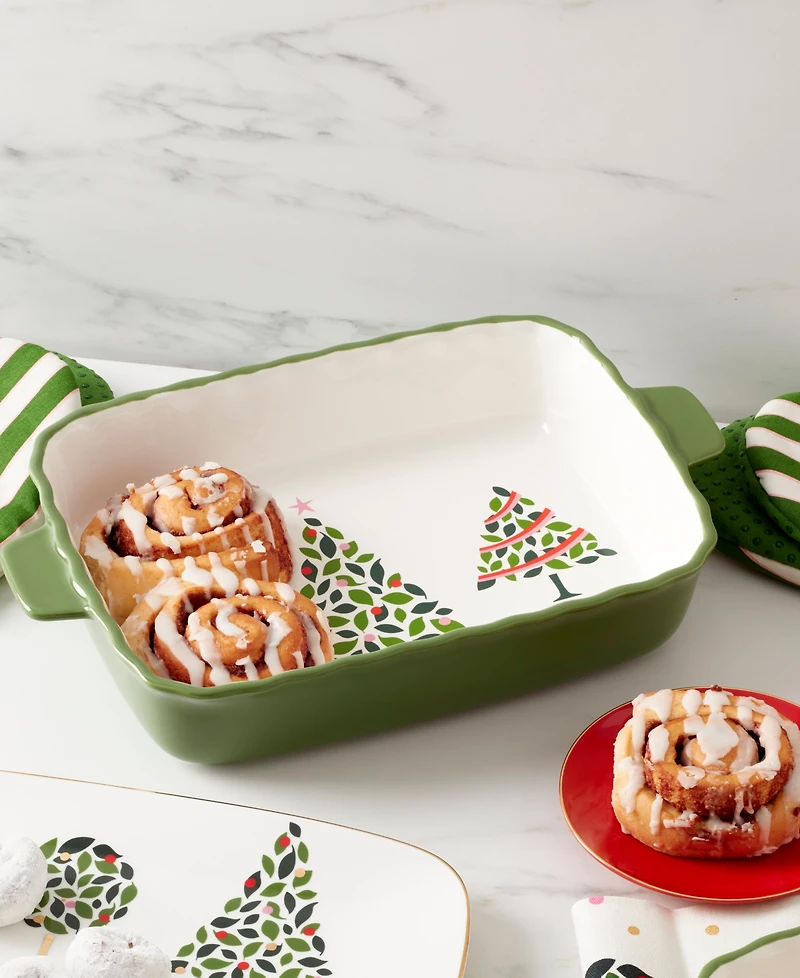 Kate Spade Evergreen Rectangular Scallop Baking Dish