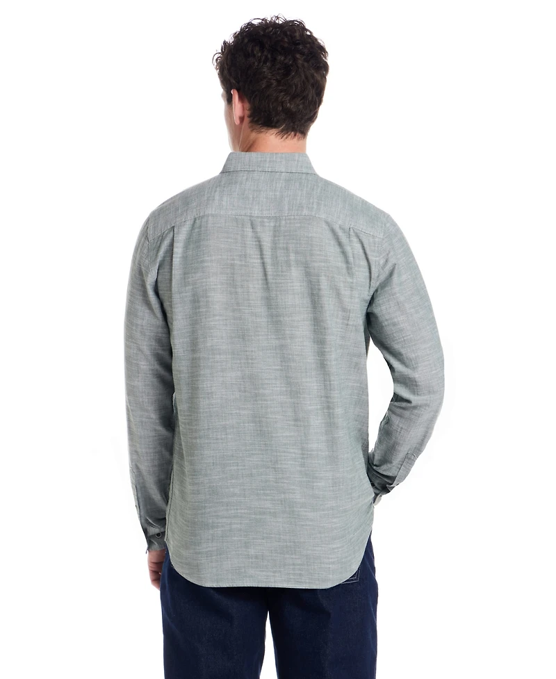 Weatherproof Vintage Men's Winter Chambray Solid Shirt