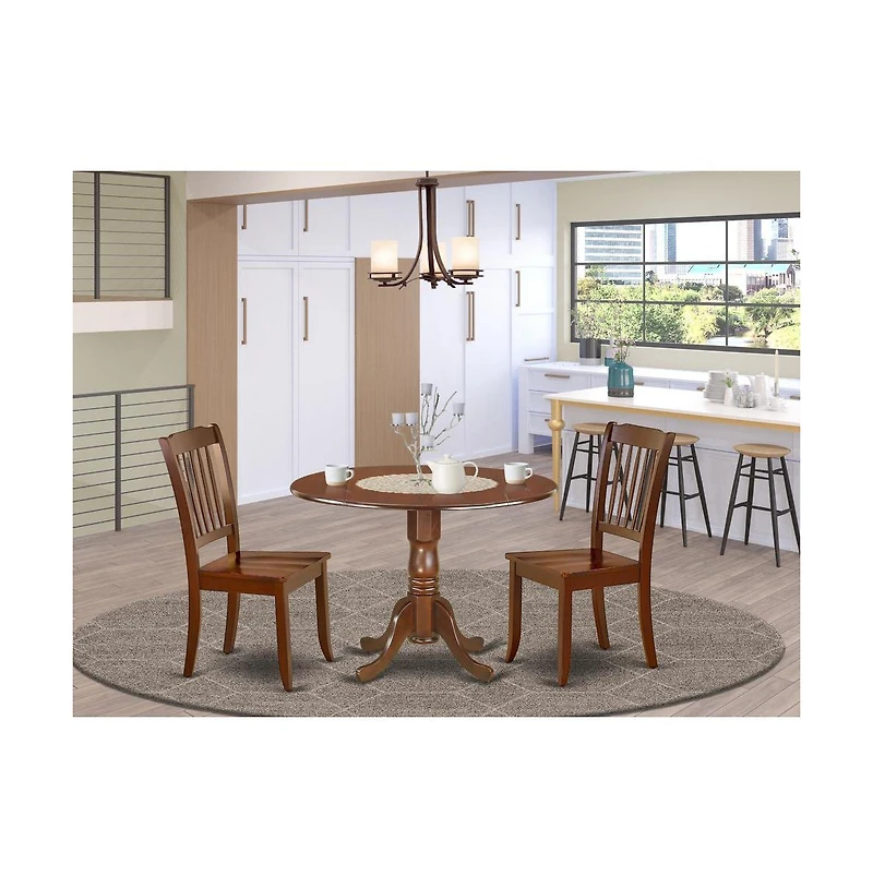East West Furniture Dining Room Set Mahogany