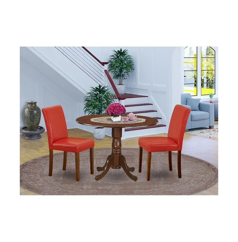 East West Furniture Dining Room Set Mahogany