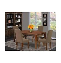 East West Furniture Dining Room Set Mahogany