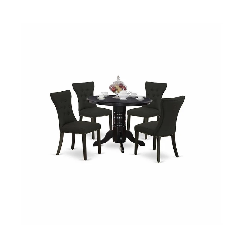 East West Furniture Dining Room Set Black