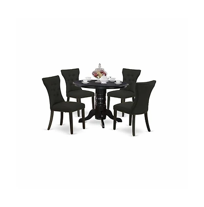 East West Furniture Dining Room Set Black
