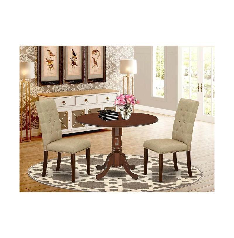 East West Furniture Dining Room Set Mahogany