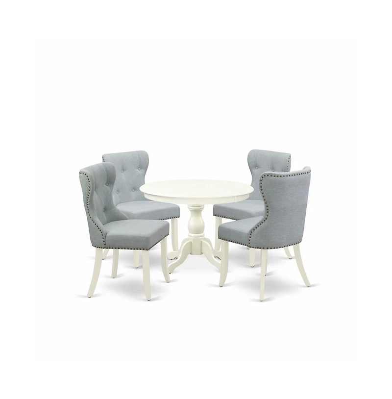 East West Furniture 5 Piece Dining Room Table Set
