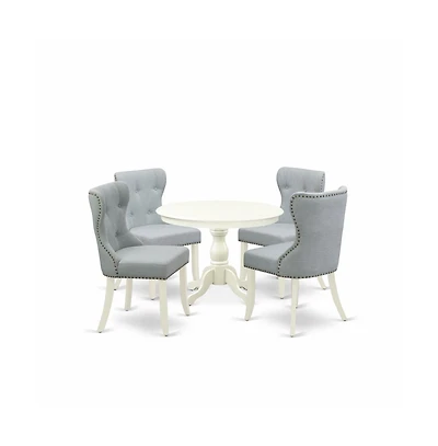 East West Furniture 5 Piece Dining Room Table Set