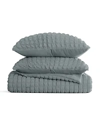 Ienjoy Home Textured Seersucker Box 3-Pc. Comforter Set, King/ California King